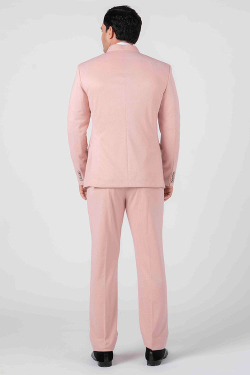 Woven Terry Rayon Jacquard Jodhpuri Suit in Beige : MHG2148